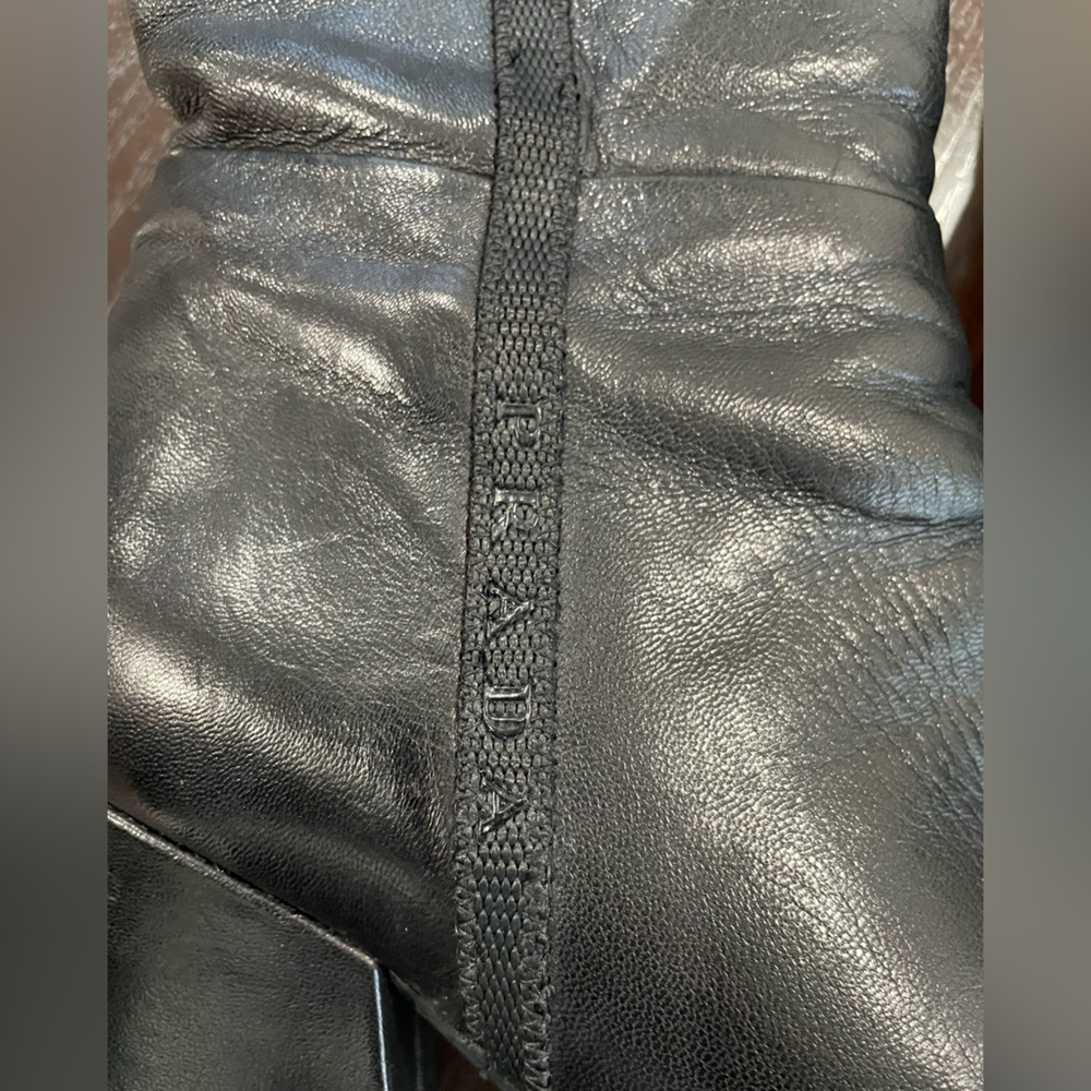 Prada Black Leather Heeled Ankle Boots - Picture 6 of 13